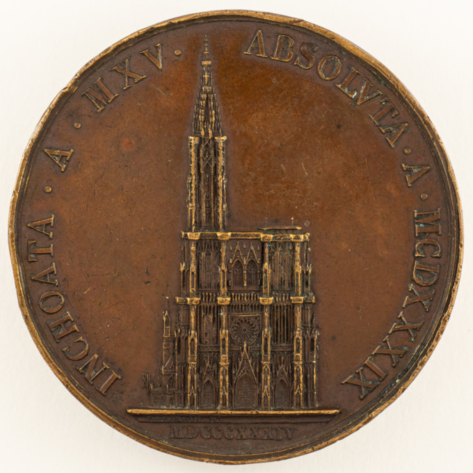 Médaille Erwin de Steinbach - Cathédrale Strasbourg - par Kirstein et Emmerich - revers