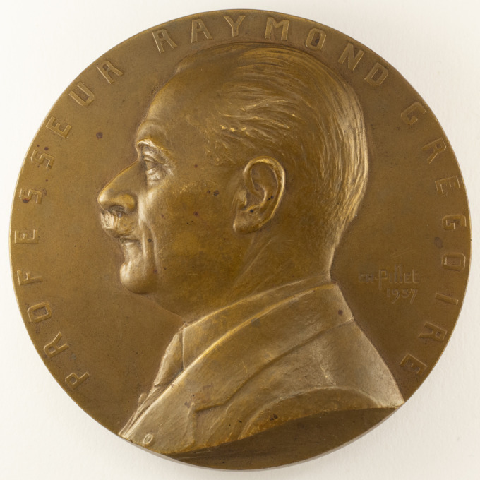 Médaille Professeur Raymond Grégoire - 1937 - signée par Charles Pillet - avers