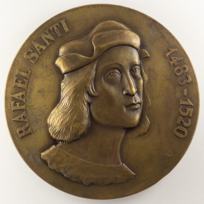 Raphaël Medal - Renaissance painter, architect and poet - by Baltazar - obverse