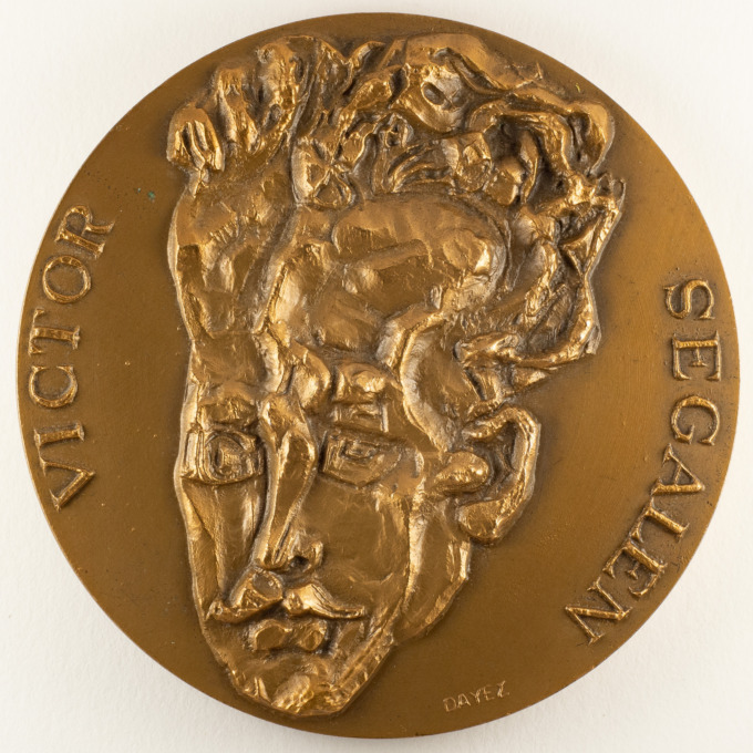 Victor Segalen Medal - Signed by Georges Dayez - obverse