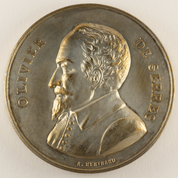 Olivier de Serres Medal - Signed by A. Bertrand - Paris Mint - obverse