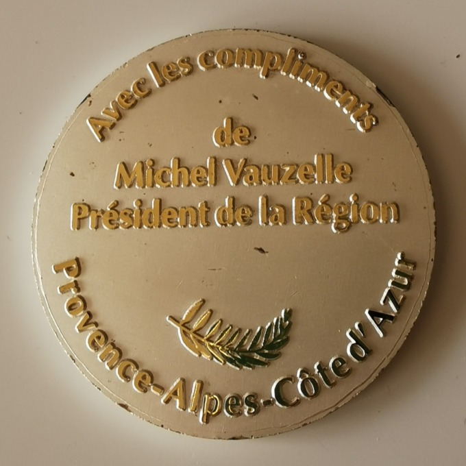 Médaille PACA récente - revers