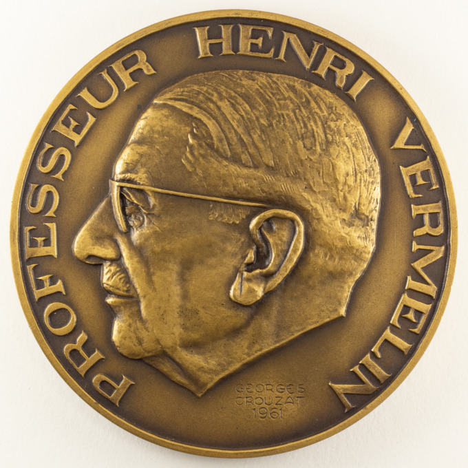 Médaille Pr Henri Vermelin - Gynécologue accoucheur - Nancy - par G. Crouzat - avers