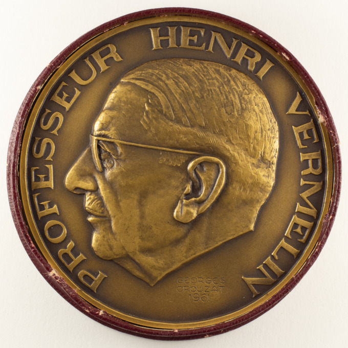 Médaille Pr Henri Vermelin - Gynécologue accoucheur - Nancy - par G. Crouzat - boîte ouverte