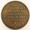 Medal Pr Henri Vermelin - Obstetrician-gynecologist - Nancy - by G. Crouzat - reverse