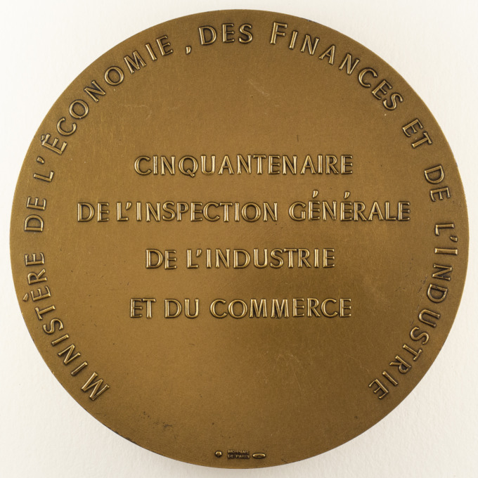 Fiftieth Anniversary Medal of the General Inspectorate of Industry and Commerce - reverse