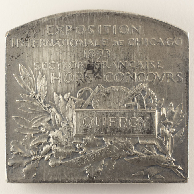 Chicago International Exhibition Medal - 1893 - signed by Oscar Roty - reverse