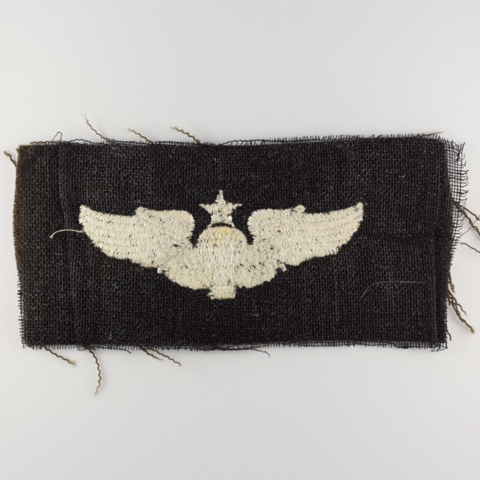 Senior balloon pilot cloth wings - USAAF WW2 - Senior balloon pilot cloth wings - reverse