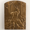 Médaille Cerf et chiens de chasse - Sanglier - Cor - signée par Charles Virion - avers