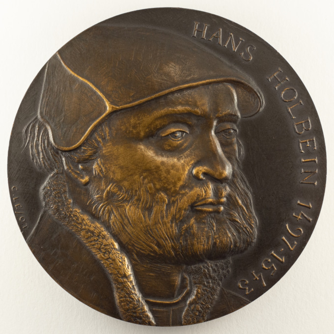 Hans Holbein Medal - Northern Renaissance Painter - 1497-1543 - by C. Lesot - obverse