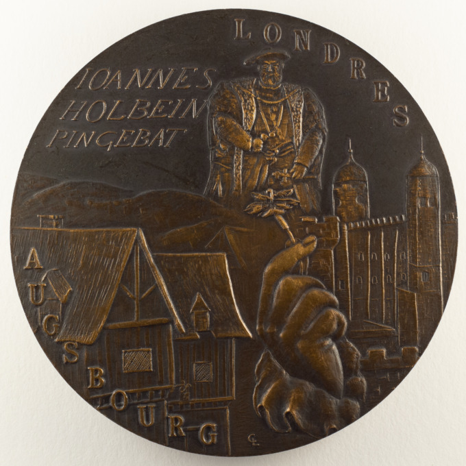 Hans Holbein Medal - Northern Renaissance Painter - 1497-1543 - by C. Lesot - reverse