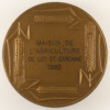 Médaille Maison de l'agriculture - Lot-et-Garonne - Marianne - par J. H.-Coëffin - revers