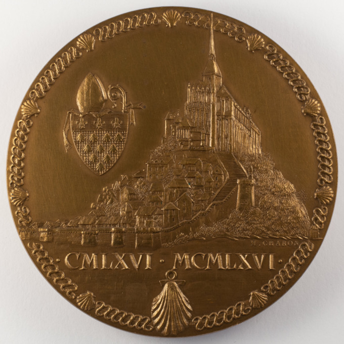 Millennial Medal of Mont-Saint-Michel - signed by Maurice Charon - obverse