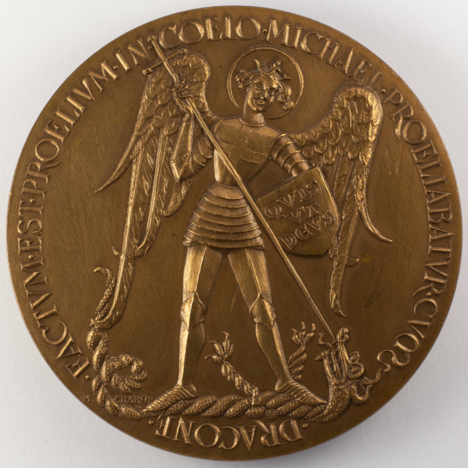 Millennial Medal of Mont-Saint-Michel - signed by Maurice Charon - reverse