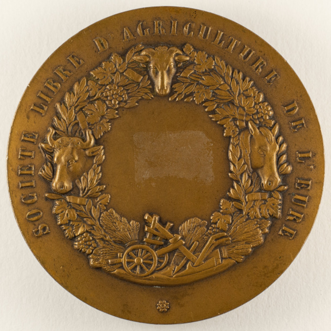 Médaille Olivier de Serres - Société libre d'agriculture de l'Eure - revers