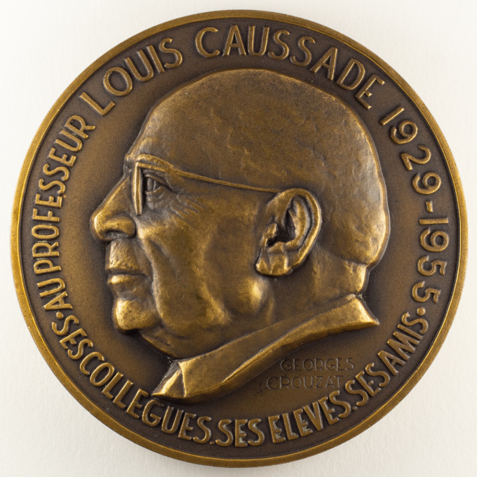 Professor Louis Caussade Medal - Nancy - signed by Georges Crouzat - obverse