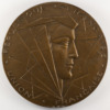 Medal René Coty - President of the French Republic - signed J.-H. Coëffin - reverse