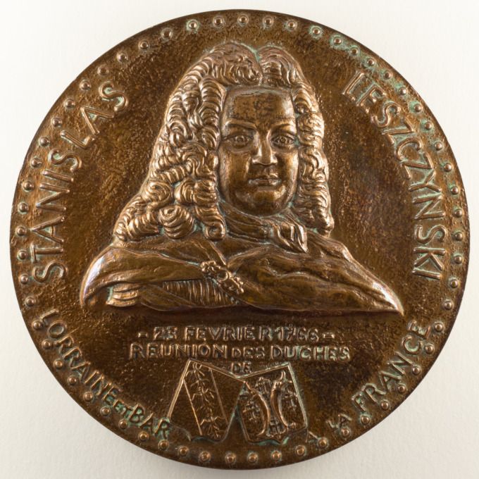 Stanislas Leszczynski Medal - Duke of Lorraine and Bar - by Robert Coutre - obverse