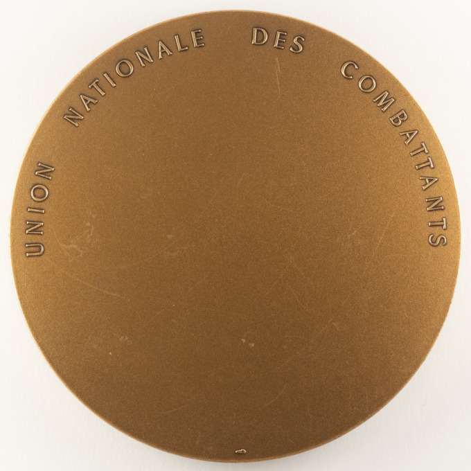 National Union of Combatants (UNC) Medal - Clémenceau and Daniel Brottier - reverse