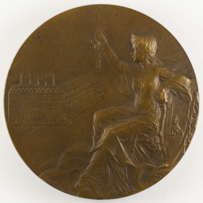 Médaille Louvre des antiquaires - Monogramme royal - signée par Félix Rasumny - avers