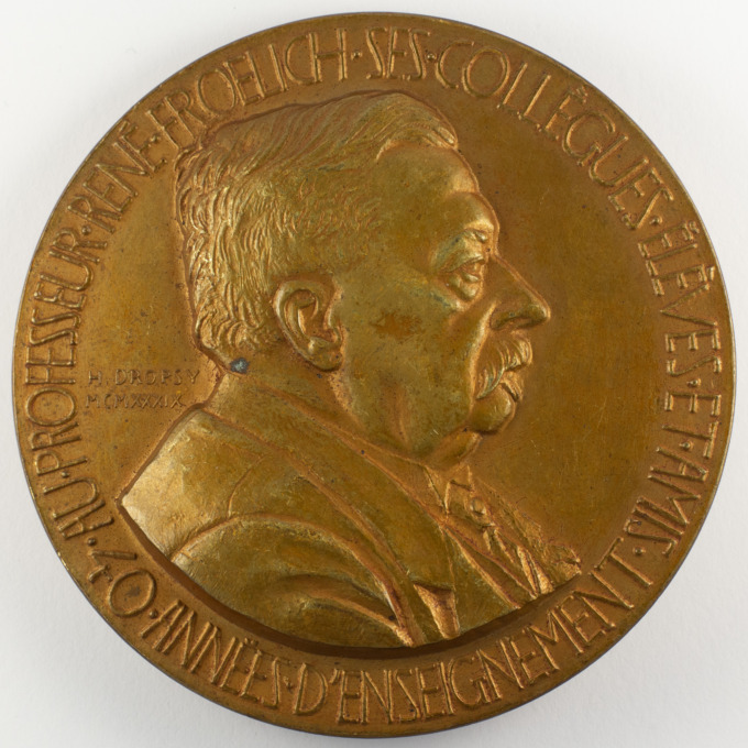 Pr. Medal. René Froelich - Infant and Orthopedic Surgery - by H. Dropsy - obverse