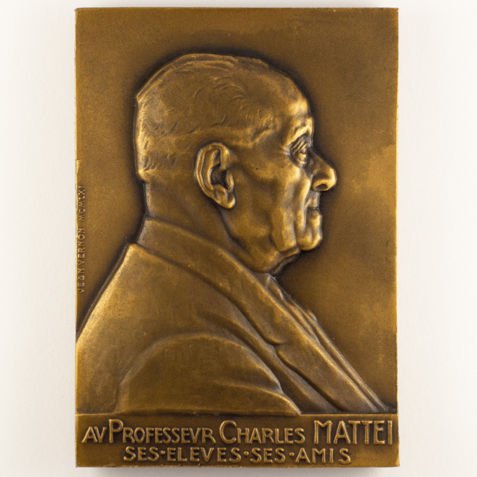 Professor Charles Mattei Medal - Penicillin Tuberculosis - by Jean Vernon - obverse