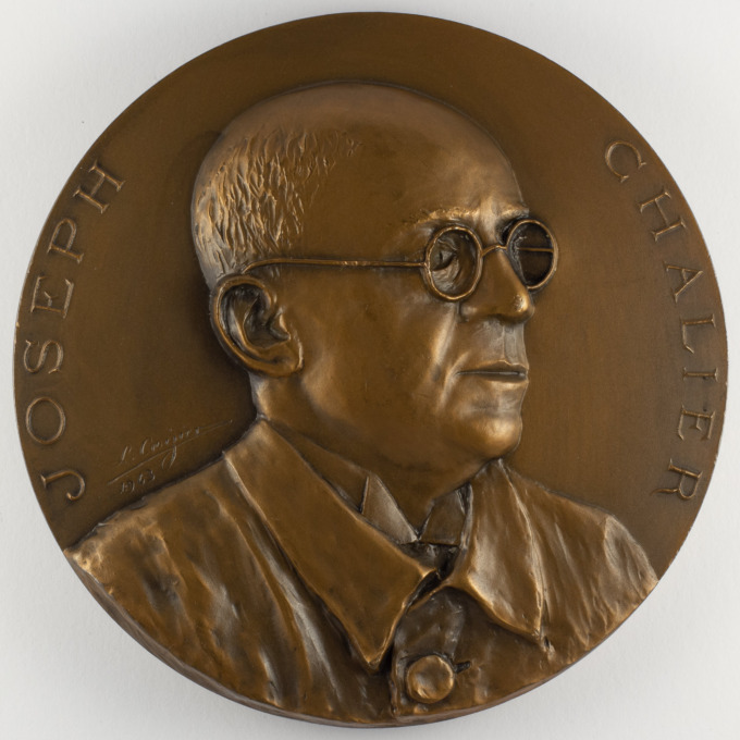 Medal of Professor Joseph Chalier - Doctor in Lyon - Signed by Louis Croizier - obverse