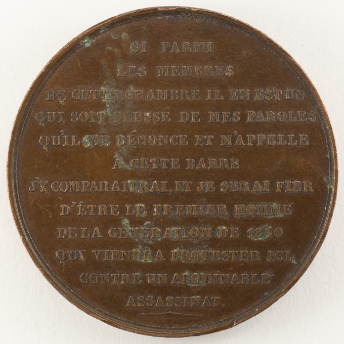 Médaille Armand Carrel - Chambre des Pairs - Maréchal Ney - Signée E. Rogat - revers