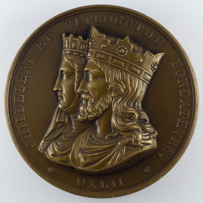 Childebert and Ultrogothe Medal - Civil Hospitals of Lyon - by L. Schmitt - obverse