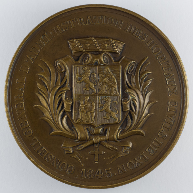 Médaille Childebert et Ultrogothe - Hôpitaux civils de Lyon - par L. Schmitt - revers