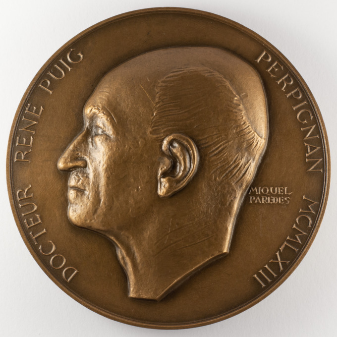 Doctor René Puig Medal - Signed by Miquel Paredes - obverse