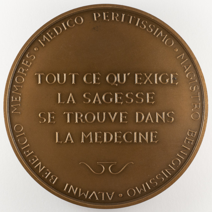 Doctor René Puig Medal - Signed by Miquel Paredes - reverse