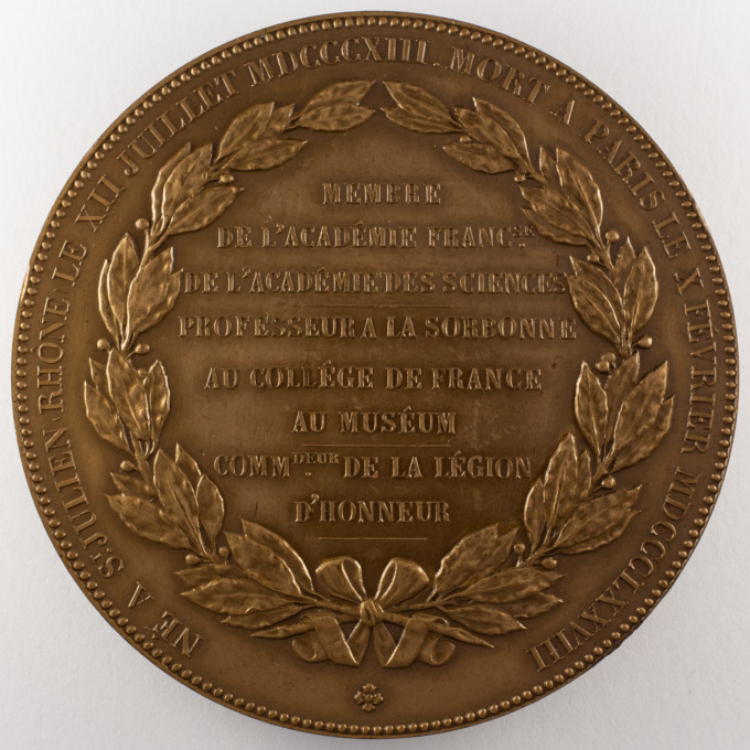 Médaille Professeur Claude Bernard - Signée par Alfred Borrel - revers