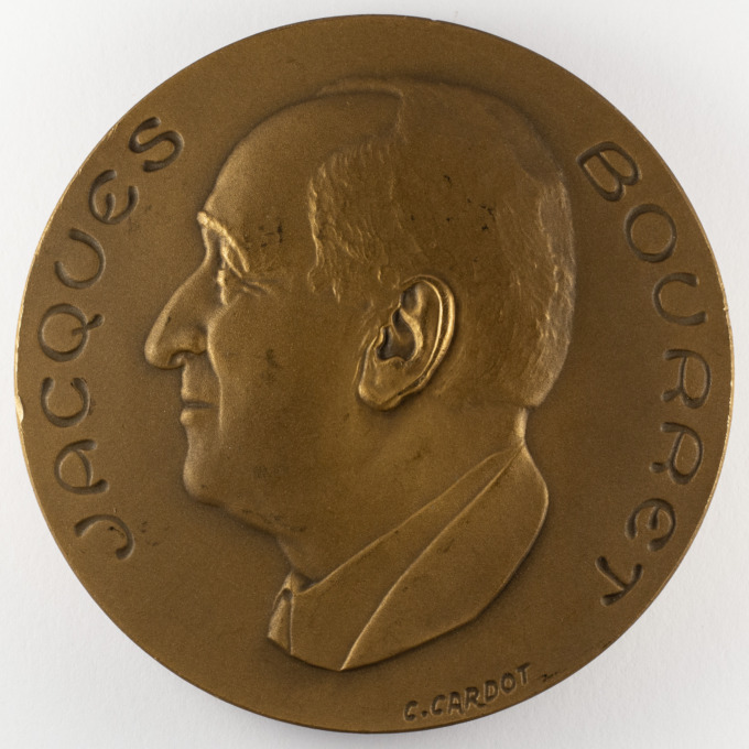 Professor Jacques Bourret Medal - Lyon - Signed by Claude Cardot - obverse