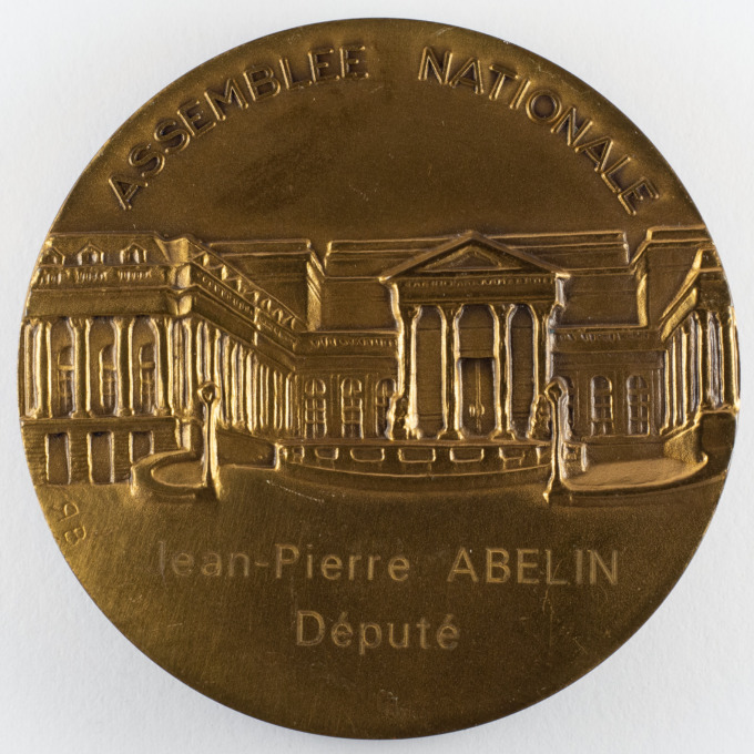 Médaille Assemblée Nationale - Palais Bourbon - Cour d'honneur - Hémicycle - revers