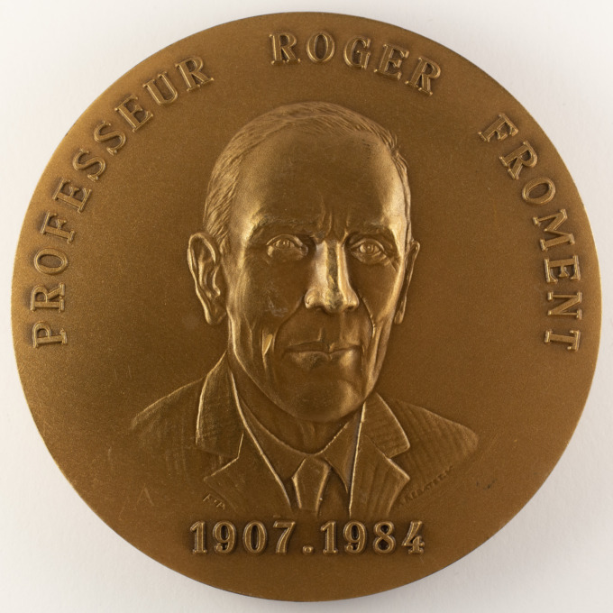 Médaille Pr. Roger Froment - Lyon - Pionnier de la cardiologie - par R. Rebatet - avers