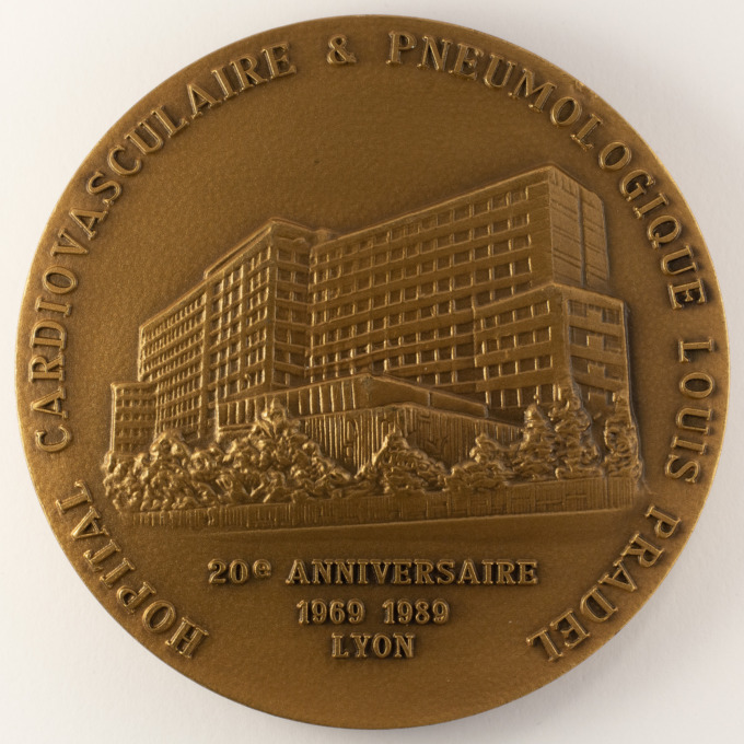 Médaille Pr. Roger Froment - Lyon - Pionnier de la cardiologie - par R. Rebatet - revers