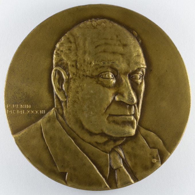 Professor André Bertoye Medal - Lyon - signed by Paul Penin - obverse