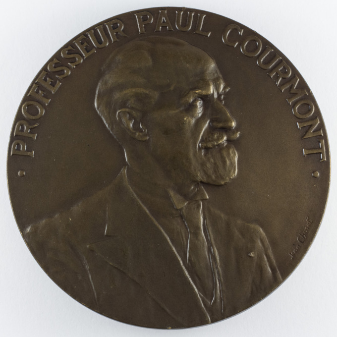 Médaille Professeur Paul Courmont - Lyon - Tuberculose - Signée par Jean Chorel - avers