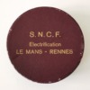 Médaille S.N.C.F. - Électrification Le Mans - Rennes - Signée par Pierre Manoli - boîte fermée 2