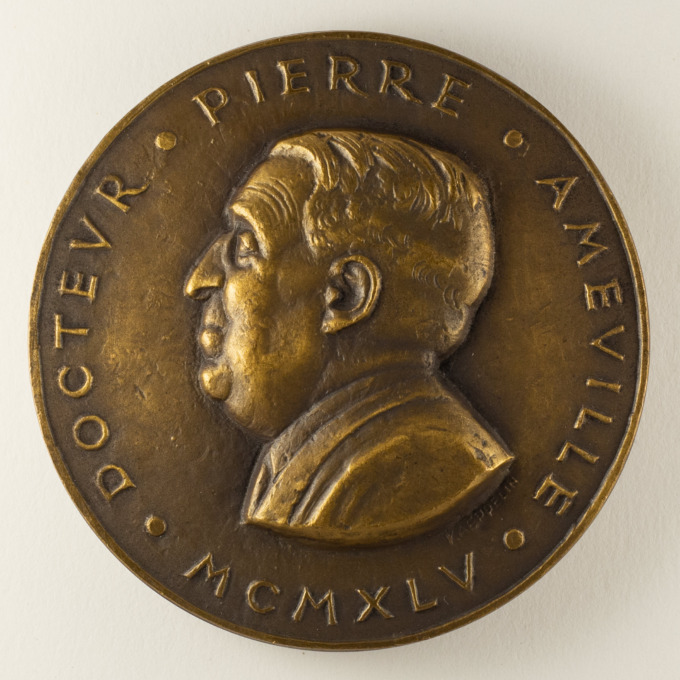 Médaille du Docteur Pierre Ameville - Signée par Philippe Kaeppelin - avers