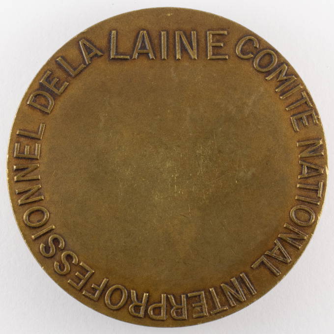 Médaille Comité national interprofessionnel de la laine - par François De Hérain - revers