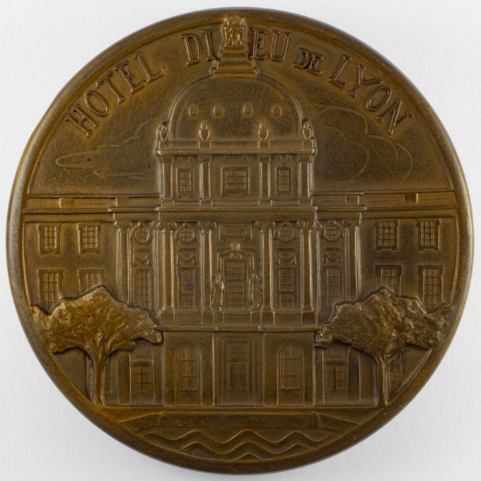 Médaille Docteur Barthélémy Lyonnet - Lyon - signée par Albert Herbemont - revers