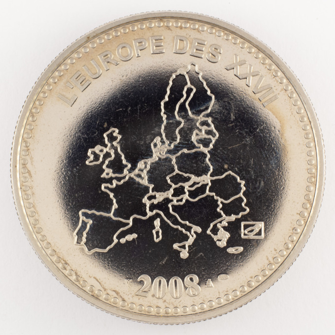 Médaille L'Europe des 27 - Ve République Française 1958 - 2008 - avers 2