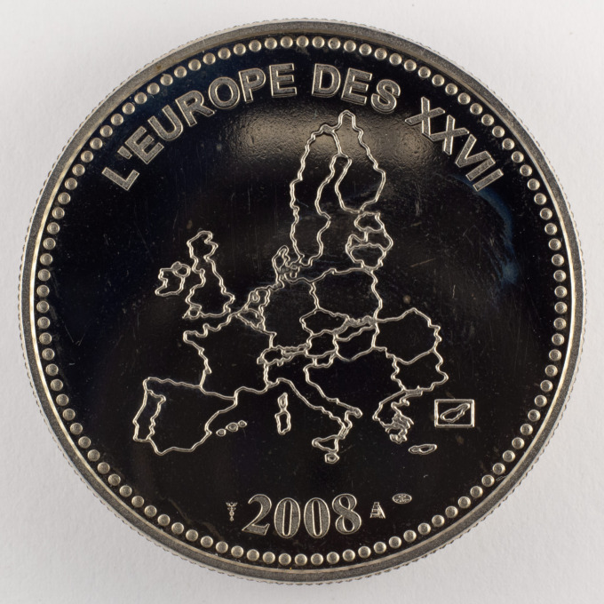 Médaille L'Europe des 27 - Ve République Française 1958 - 2008 - avers