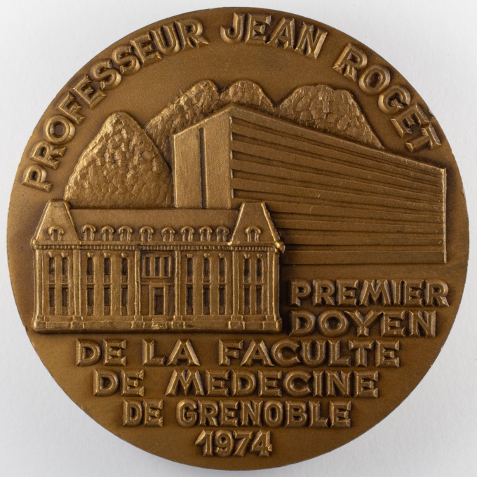 Médaille Professeur Jean Roget - Faculté de médecine Grenoble - par E. Quentric - revers