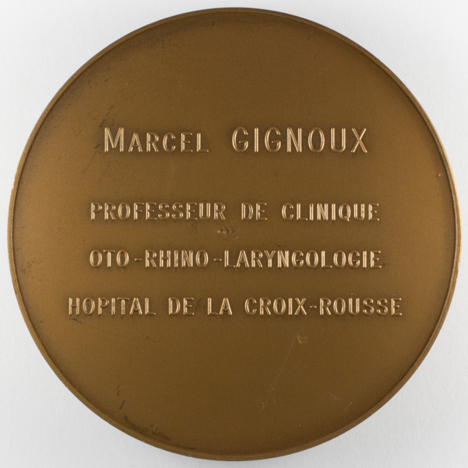 Professor Marcel Gignoux Medal - Otorhinolaryngology - by Lagriffoul - reverse