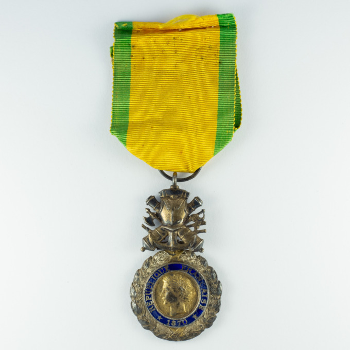 Médaille militaire - 1870 - République Française - Valeur et discipline - argent - avers