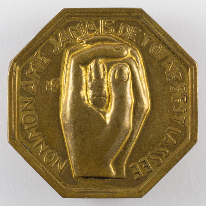 Octagonal medal - Wishes, love, marriage - Émile Verhaeren - obverse