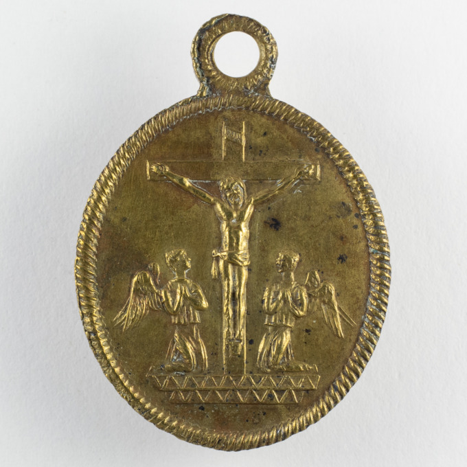 Médaille religieuse - Souvenir de mission chrétienne - avers